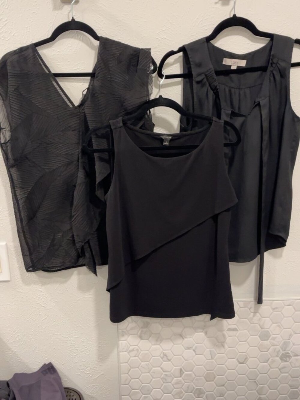 Banana Republic Ann Taylor LOFT Black Blouse Bundle Size S